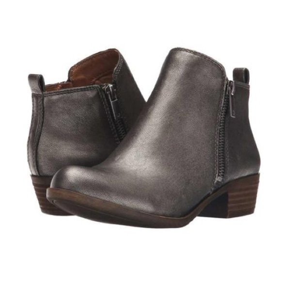 Lucky Brand Shoes - Lucky Brand Leather Gray/Silver Basel Bootie - 8M